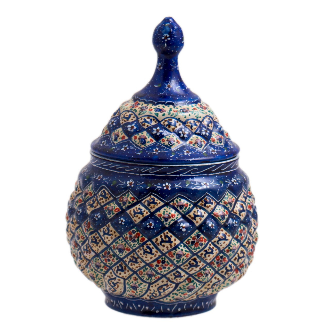 قندان میناکاری رستا طرح 17-17-102 ارتفاع 14 سانتی متر