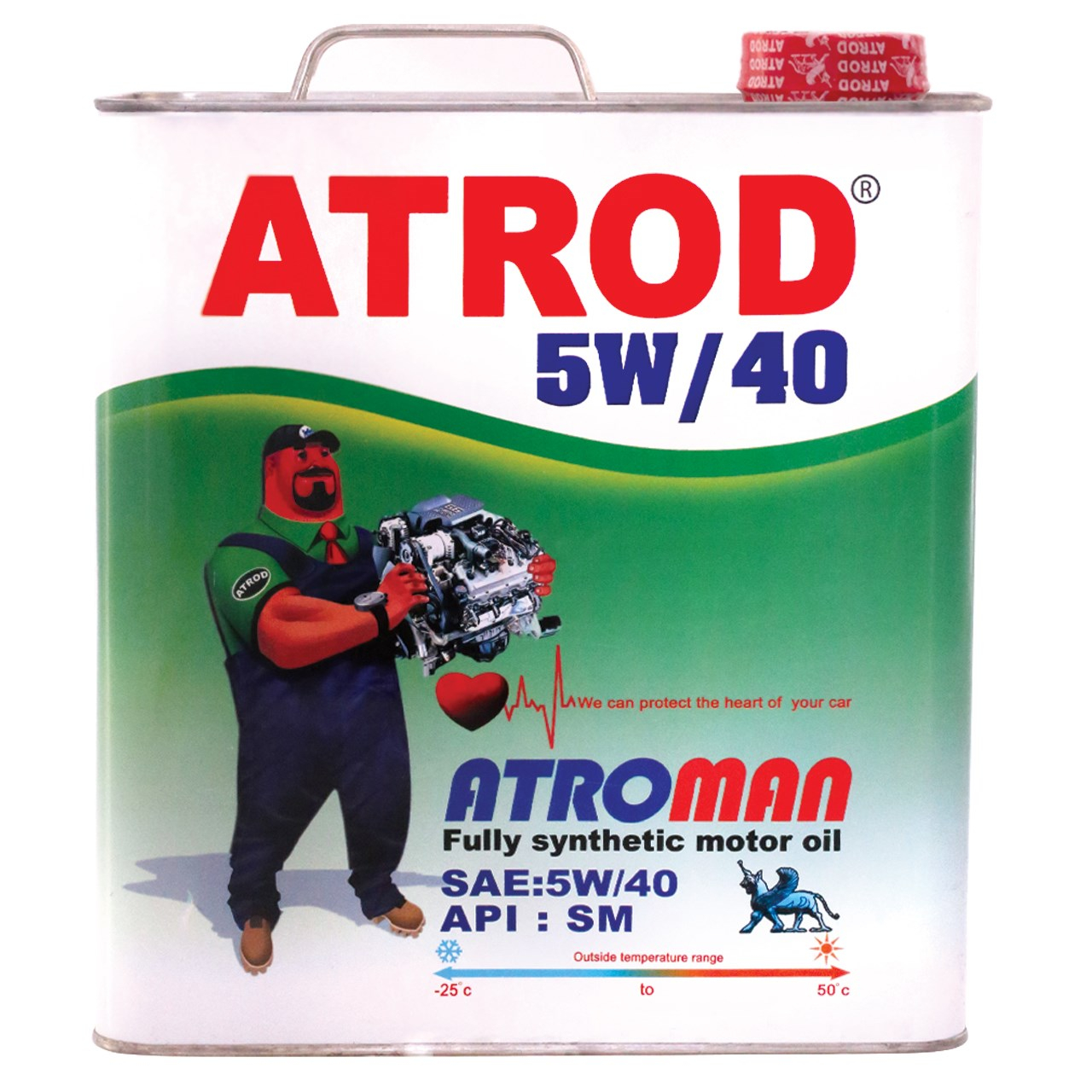 روغن موتور خودرو آترود مدل Atroman 5w40 حجم 5L