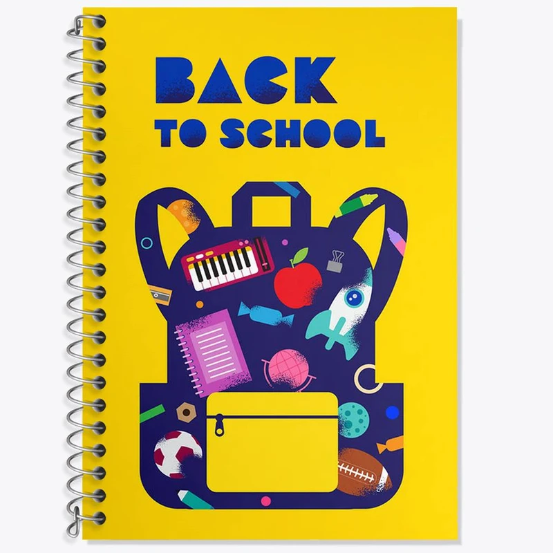 دفتر زبان 50 برگ خندالو مدل دو خط طرح بازگشت به مدرسه کد 30020