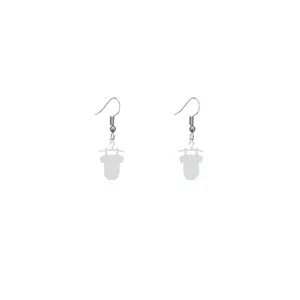 گوشواره نقره زنانه هایکا طرح لباس و رخت آویز مدل n.ha702