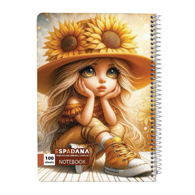 دفتر مشق 100 برگ اسپادانا مدل لی لی پوت کد 10923579 مجموعه 5 عددی