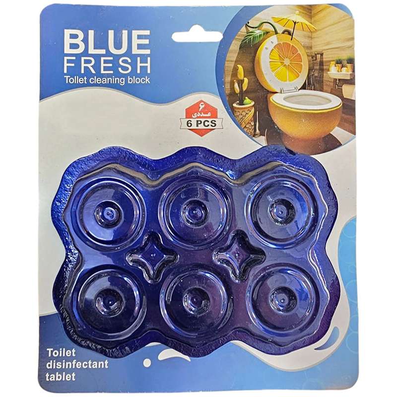 قرص خوشبو کننده توالت فرنگی بلو فرش مدل A-001 بسته 6 عددی