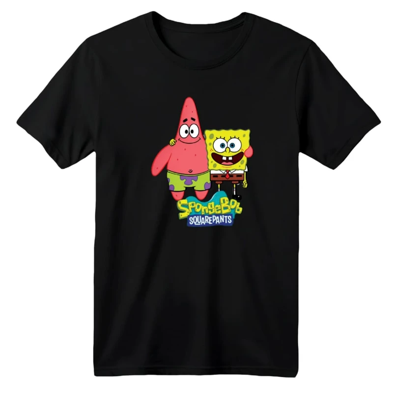 تی شرت آستین کوتاه بچگانه مدل باب اسفنجی و پاتریک