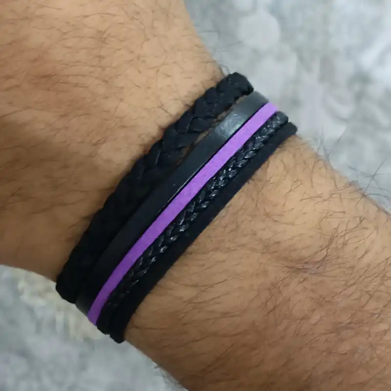 دستبند مدل چرمی مجموعه 2 عددی