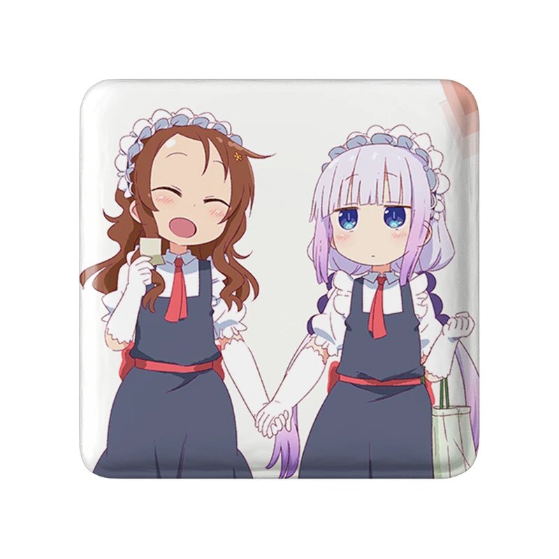 پیکسل خندالو طرح سایکاوا و کانا انیمه اژدهای خدمتکار کوبایاشی مدل مربعی کد 36309