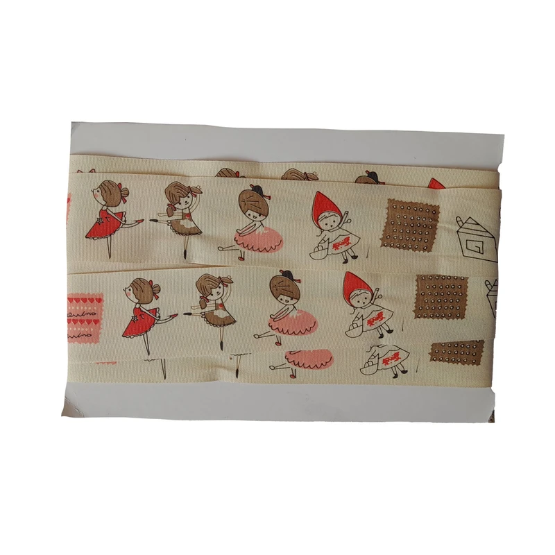 نوار یراق مدل کتان طرح دار دختر طول 3 متر