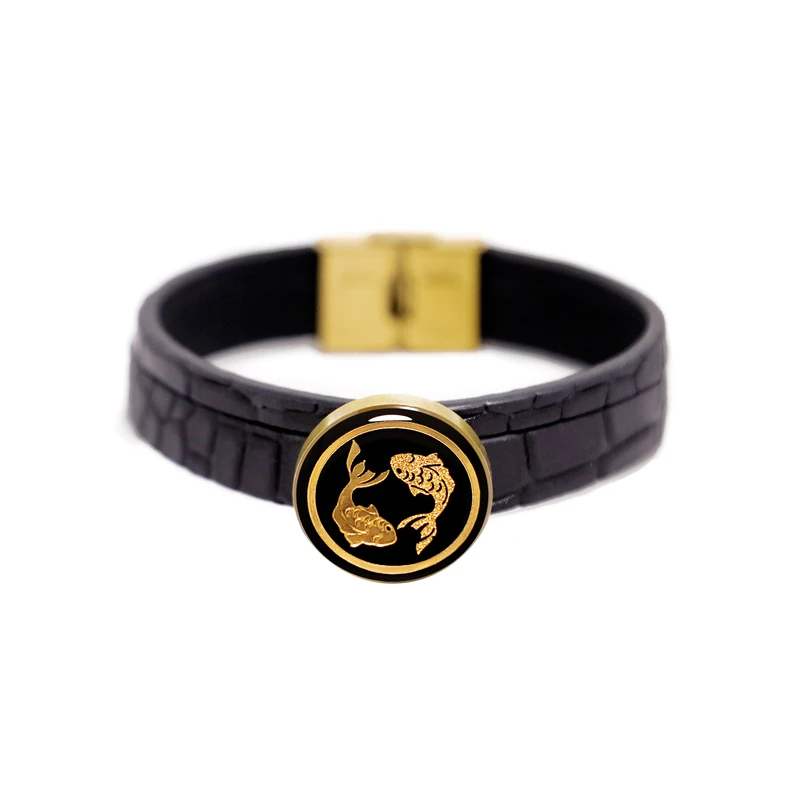 دستبند چرمی مارک گلد مدل نماد ماه تولد اسفند کد GLBM12