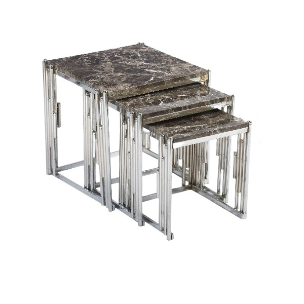 میز عسلی مدل Sil-523 مجموعه 3 عددی