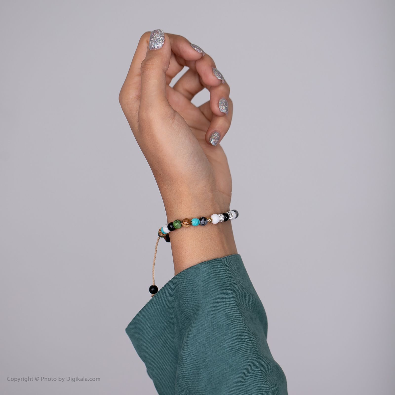 دستبند مانچو طرح سواروسکی مدل bf614n -  - 7