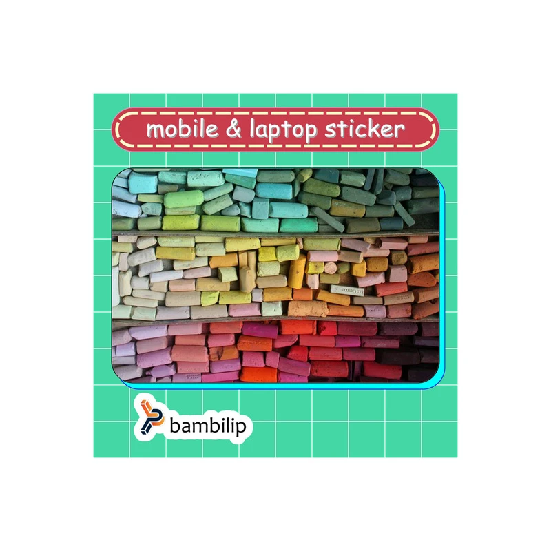 استیکر بامبیلیپ مدل کارت عابر طرح پاستل رنگی کد 8132667