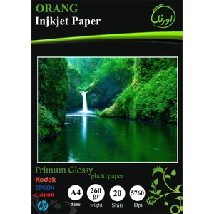 کاغذ عکس اورنگ مدل Premium Glossy سایز A4 بسته 20 عددی