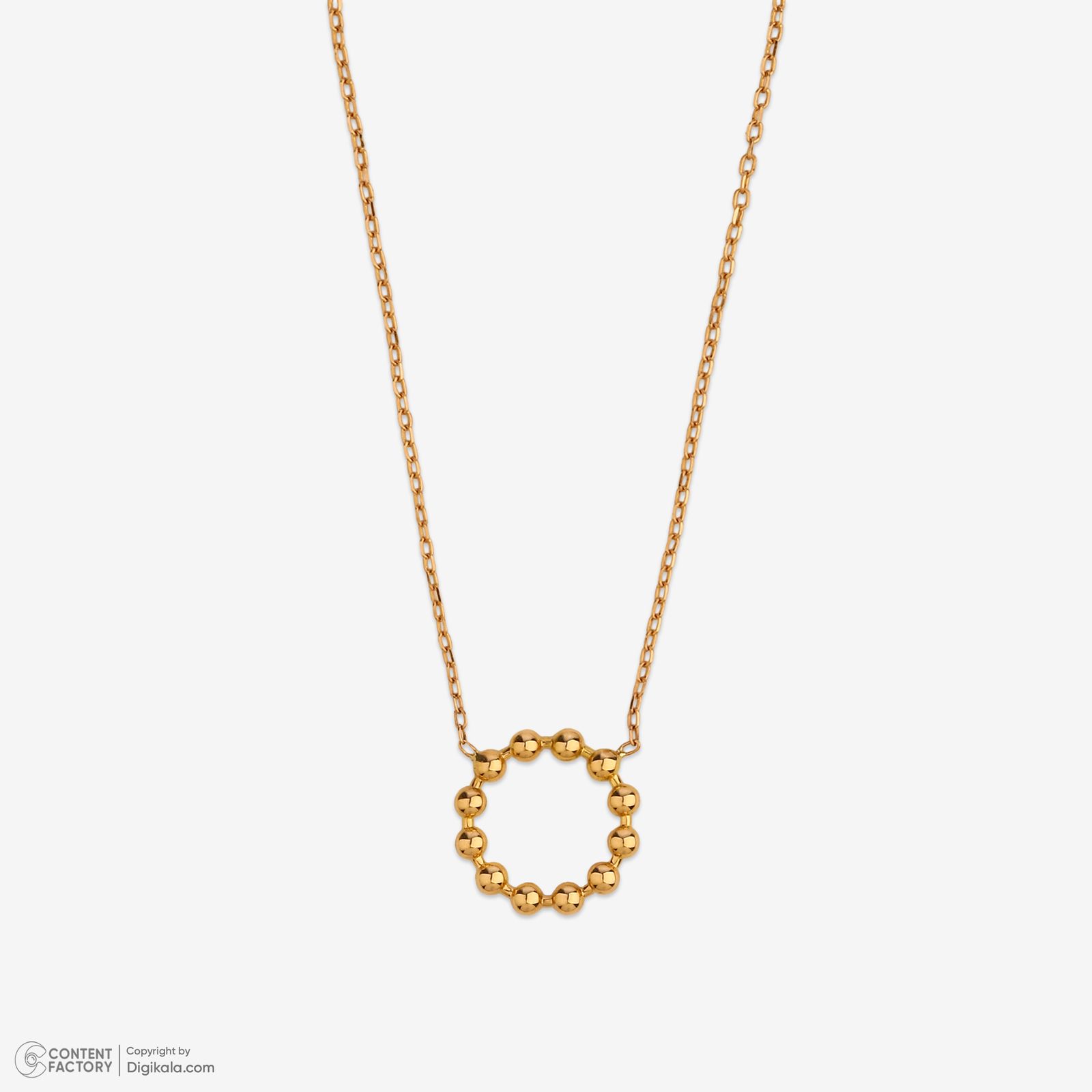 گردنبند طلا 18 عیار زنانه با طرح حلقه‌ای (فلامینگو) روبی آرت گالری مدل 234864 -  - 4