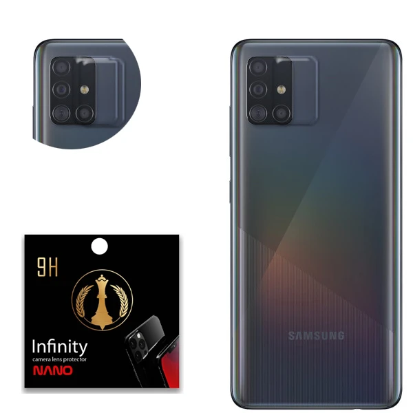  محافظ لنز دوربین اینفینیتی مدل نانو LP047 مناسب برای گوشی موبایل سامسونگ Galaxy A71 بسته دو عددی