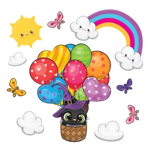 استیکر دیواری کودک تُکتم مدل بالن کد 27 مجموعه 10 عددی