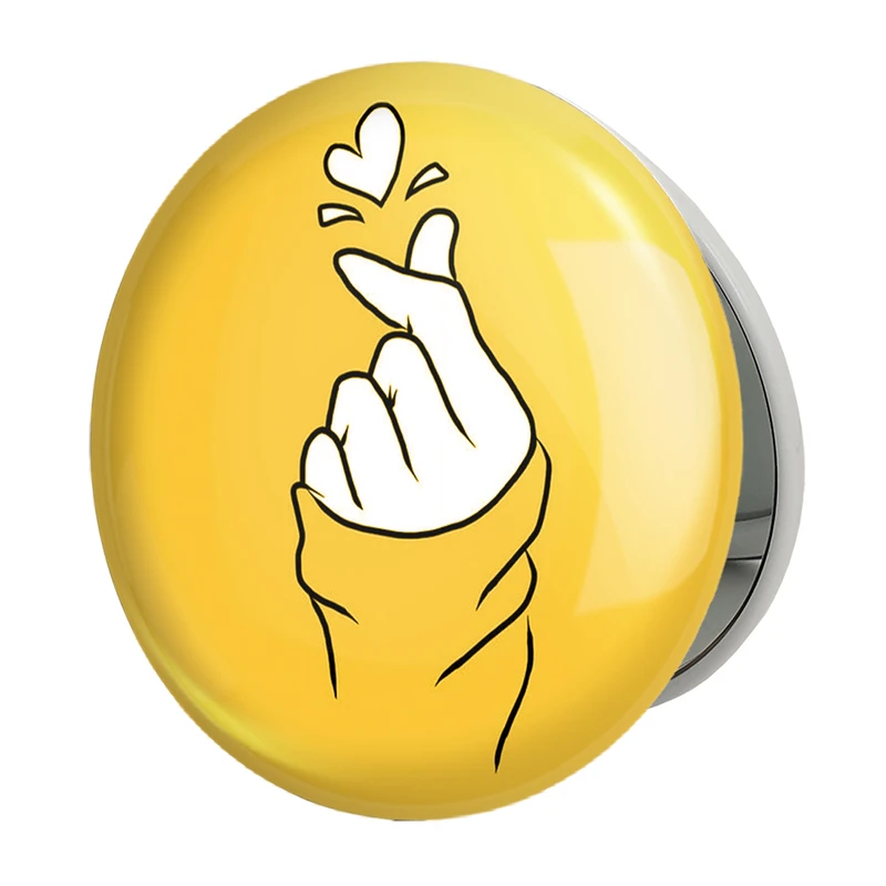 آینه جیبی خندالو طرح عاشقانه مدل تاشو کد 1890 