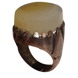 انگشتر نقره مردانه مدل عقیق شرف الشمس ASS323230