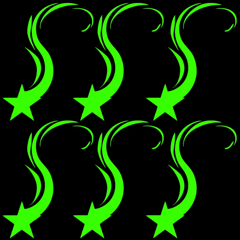 استیکر هیمیا مدل شب تاب طرح ستاره دنباله دار بسته شش عددی