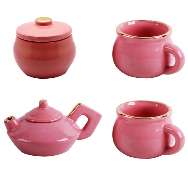 سرویس چای خوری 4 پارچه سرامیکی مدل رستیک