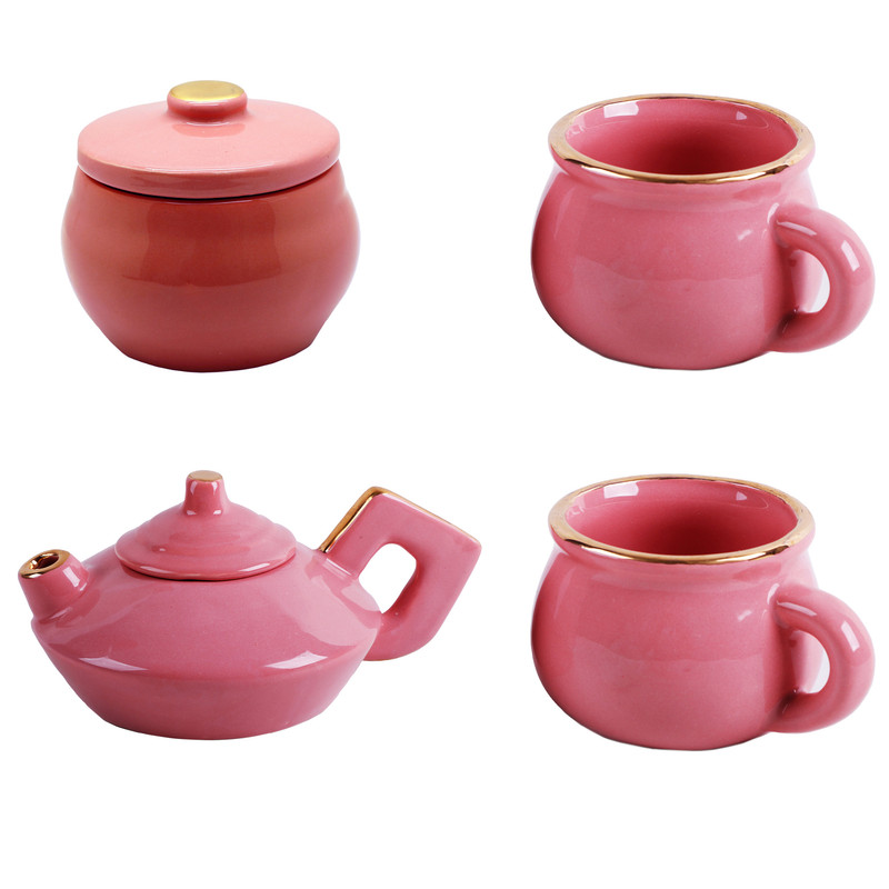 سرویس چای خوری 4 پارچه سرامیکی مدل رستیک