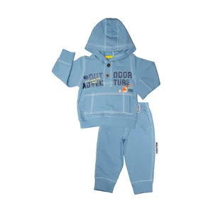 ست هودی و شلوار نوزادی آدمک کد 265000 رنگ آبی