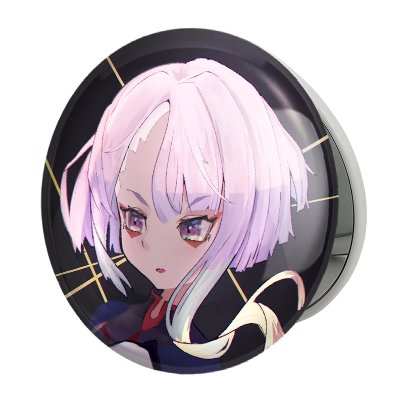 آینه جیبی خندالو طرح ربکا انیمه سایبر بانک Cyberpunk مدل تاشو کد 22459 