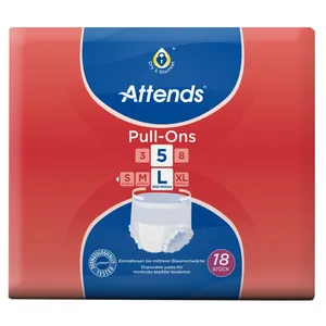 پوشک  شورتی بزرگسال اتندز 5 قطره  سایز Large بسته 18 عددی