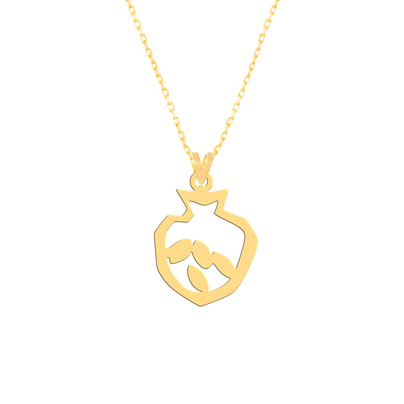 گردنبند طلا 18 عیار زنانه فرشته مدل انار یلدا  WNLZ-000657