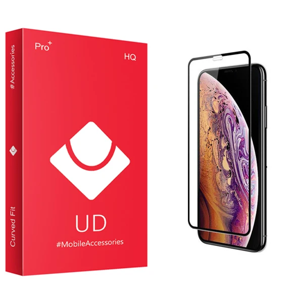 محافظ صفحه نمایش شیشه ای یو دی مدل +PRO مناسب برای گوشی موبایل اپل iPhone Xs/X