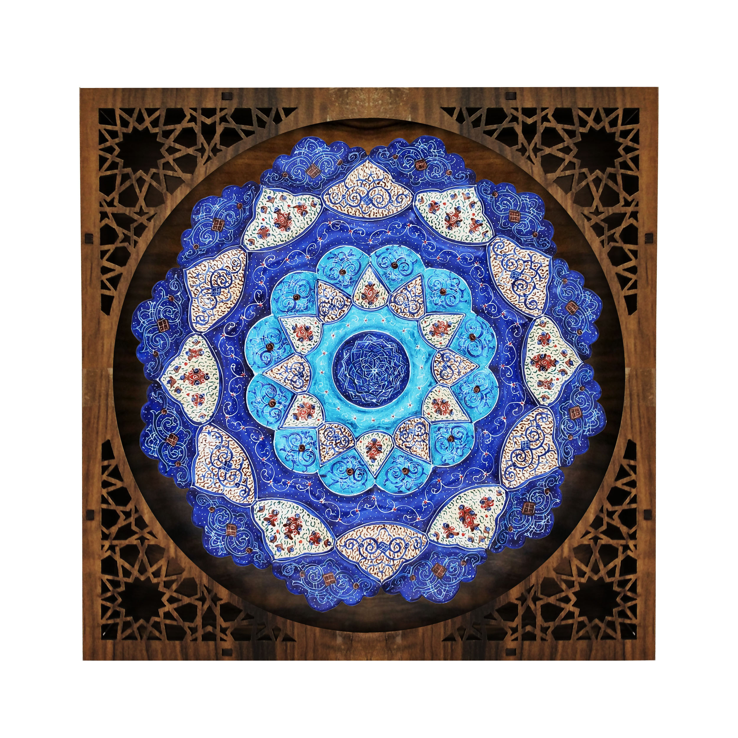 بشقاب میناکاری مسی کد B25-g7