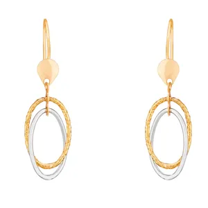 گوشواره طلای 18 عیار سیم و گوهر مدل GLE161