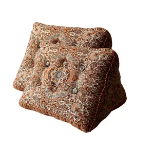 پشتی ترمه مدل مثلثی طرح سالار کد10072 بسته 2عددی 