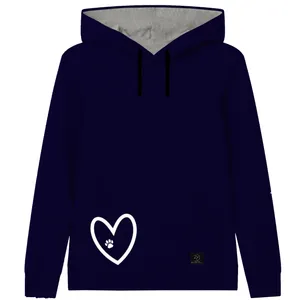 هودی دخترانه 27 مدل رد پا کد Z04 رنگ سرمه ای 