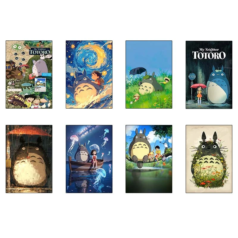 پوستر کارنيکا طرح همسایه من توتورو My Neighbor Totoro کد 58599 مجموعه 8 عددی