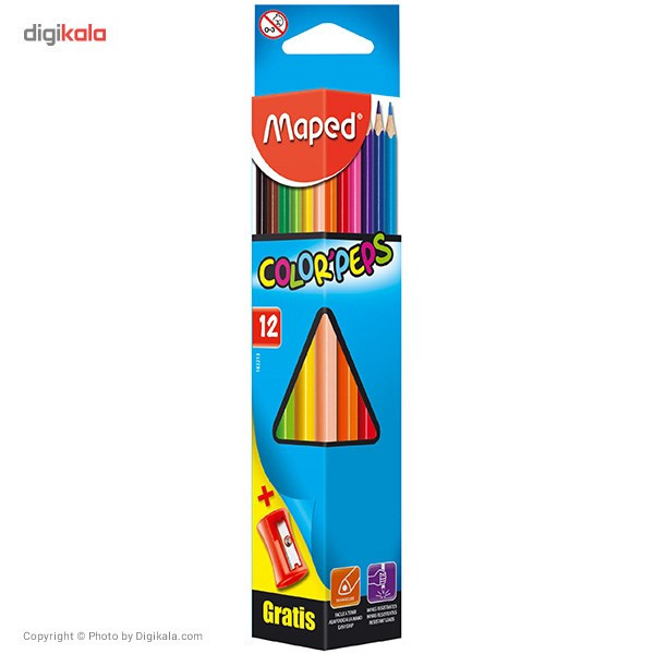 مداد رنگی 12 رنگ مپد مدل کالر پپس کد 183213