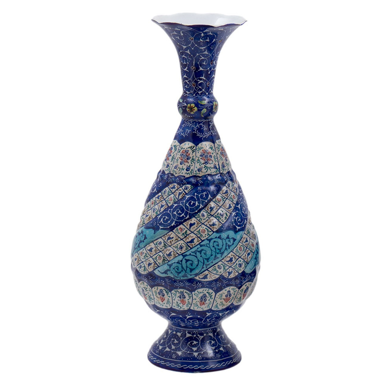 گلدان میناکاری رستا طرح 34-12-102  ارتفاع 25 سانتی متر