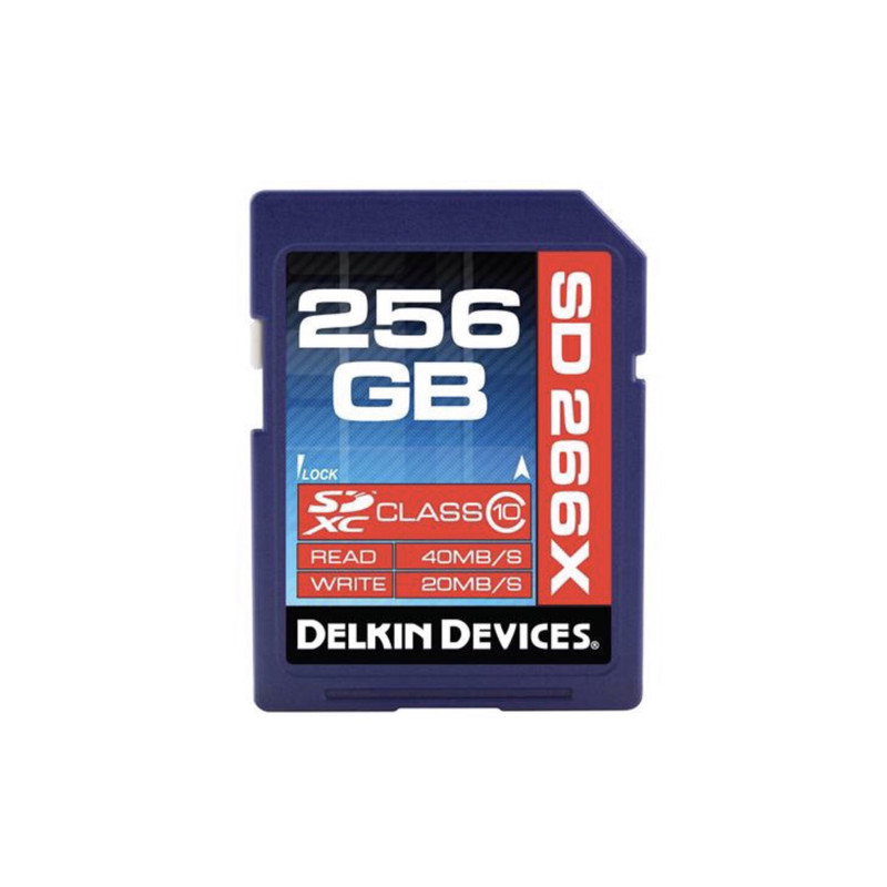 کارت حافظه SDXC دلکین دیوایس مدل DEVICES کلاس 10 سرعت 266X 40MBs ظرفیت 256 گیگابایت