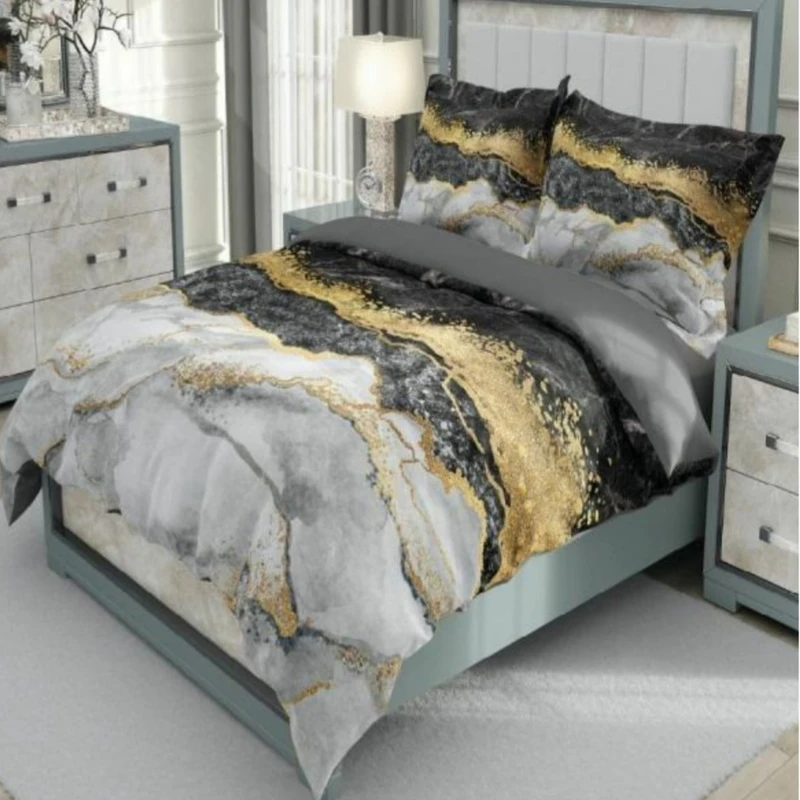 سرویس روتختی طرح سنگ مرمر کد 002 دو نفره 6 تکه