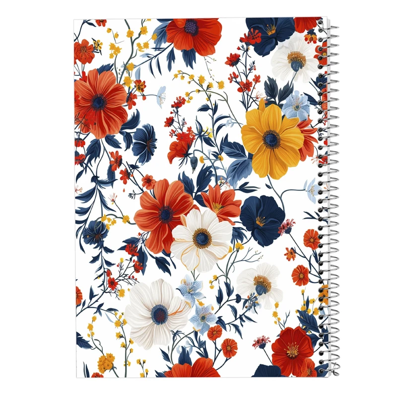 دفتر ژورنال نویسی 50 برگ مدوپد مدل نقطه ای طرح گل کد DF13347