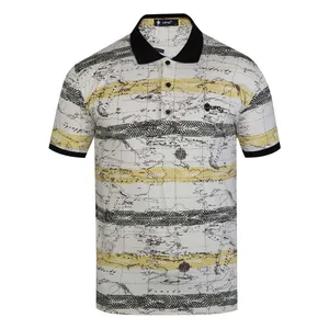 پولوشرت آستین کوتاه مردانه مدل یقه دار 1 رنگ کرم