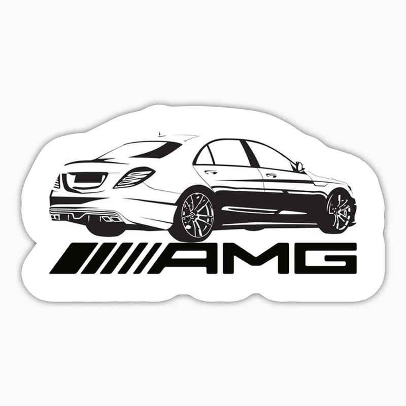 استیکر لپ تاپ و موبایل بووم طرح ماشین مدل Mercedes Benz AMG کد LA69