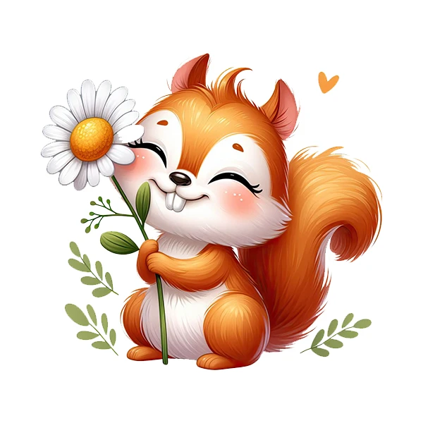 استیکر پارچه و لباس پاد آفرین طرح سنجاب کد 845