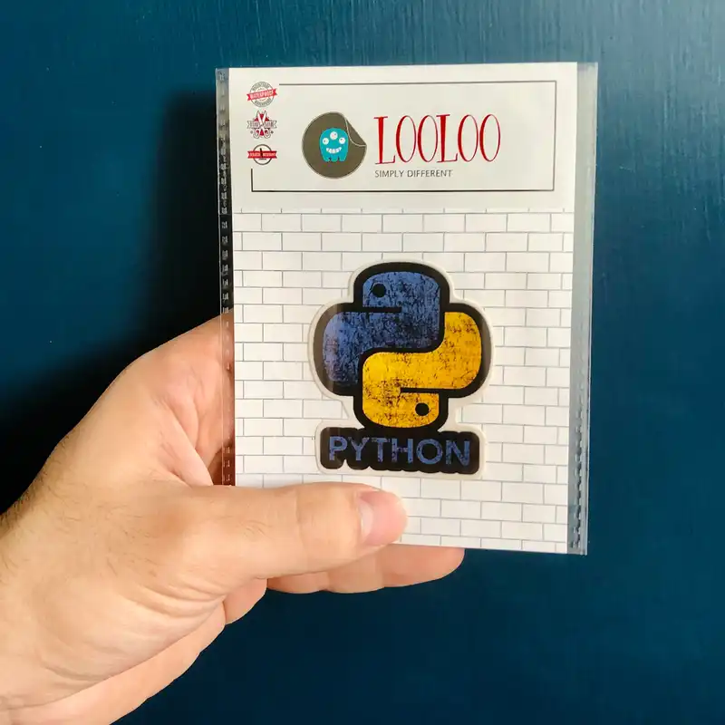 استیکر لپ تاپ لولو طرح پایتون برنامه نویسی کد 406