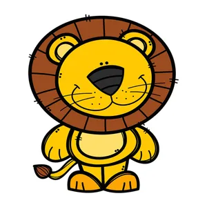 استیکر دیواری کودک مدل آقا شیر