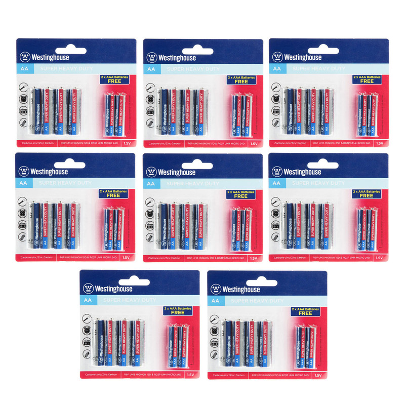 باتری قلمی و نیم قلمی وستینگهاوس مدل Super Heavy Duty بسته 48 عددی