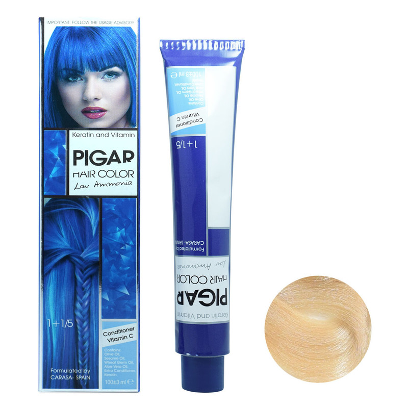 رنگ مو پیگار شماره 10.00 حجم 100میلی لیتر رنگ بلوند پلاتینه قوی