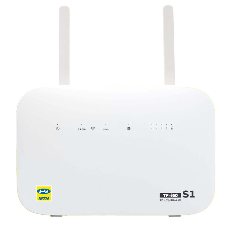 مودم 4G/TD-LTE ایرانسل مدل TF-i60 S1 QSG به همراه 480 گیگابایت اینترنت 12ماهه TD-LTE وسیمکارت دائمی طلایی با بسته اینترنت و مکالمه و پیامک 6 ماهه