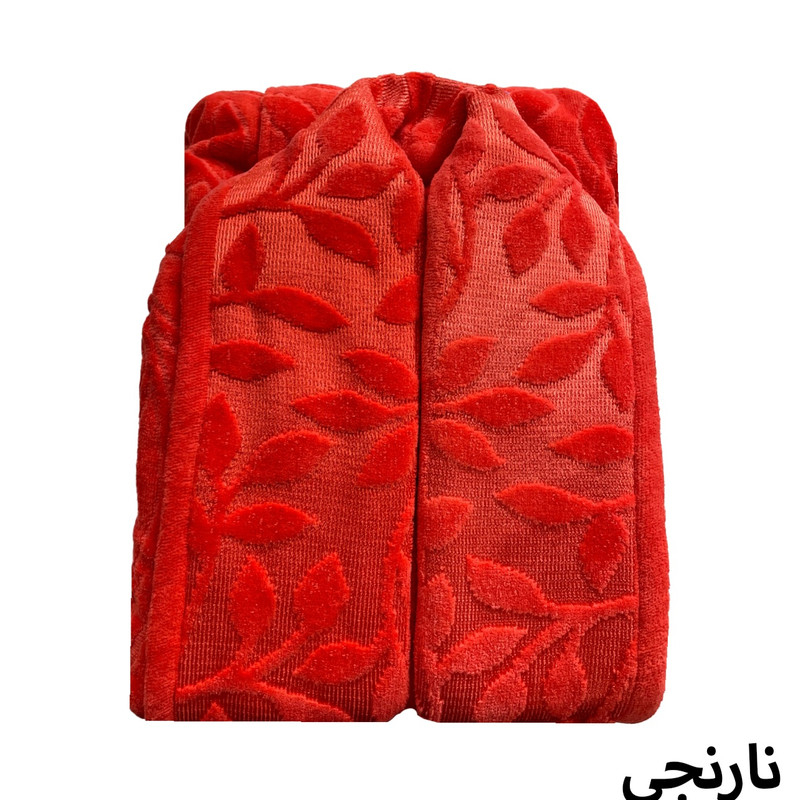 حوله پالتویی ارغوان مدل تن پوش برگ سایز 115