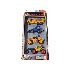 ماشین بازی طرح راهسازی مدل HEAVY TRUCK بسته 4 عددی