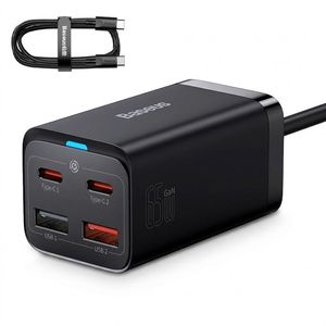 شارژر رومیزی باسئوس مدل Desktop Fast 65W به همراه کابل USB-C
