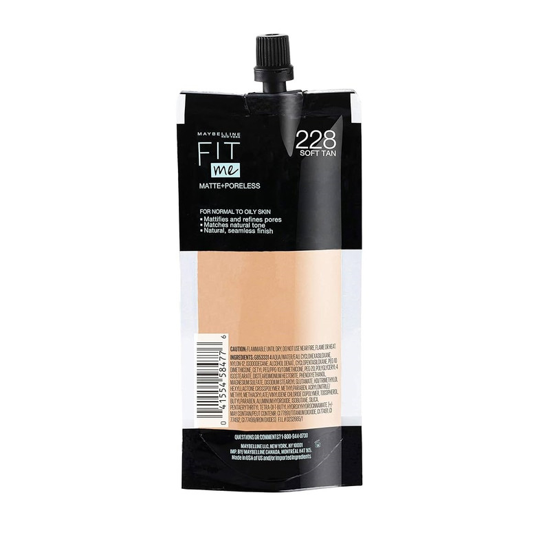 کرم پودر میبلین مدل fit me شماره 228 حجم 40 میلی لیتر کرم پودر میبلین مدل fit me شماره 228 حجم 40 میلی لیتر